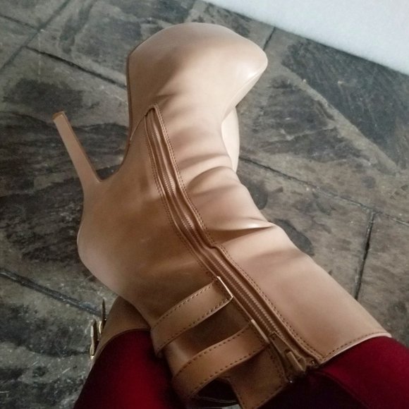 Serious 7 Inch Platform Stiletto Ankle Boots - Picture 1 of 12